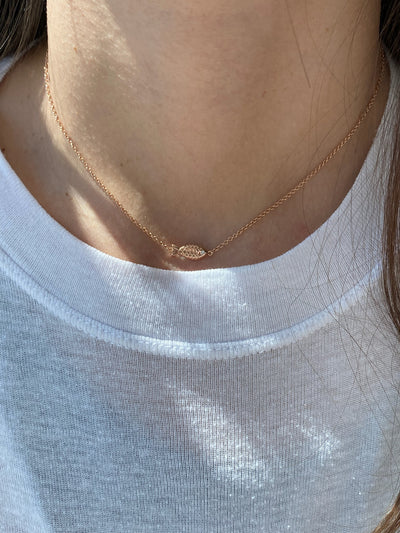 Gold fish necklace