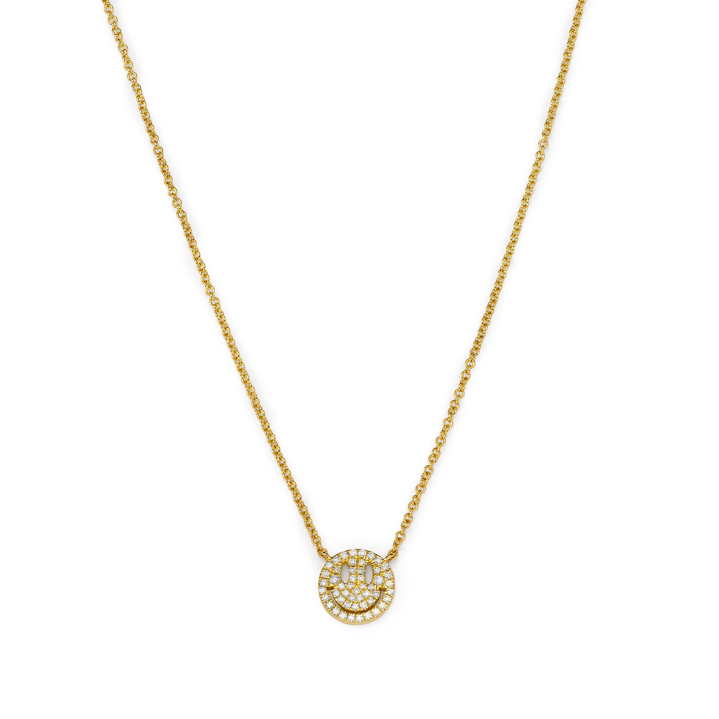 Diamonds Happy Face necklace