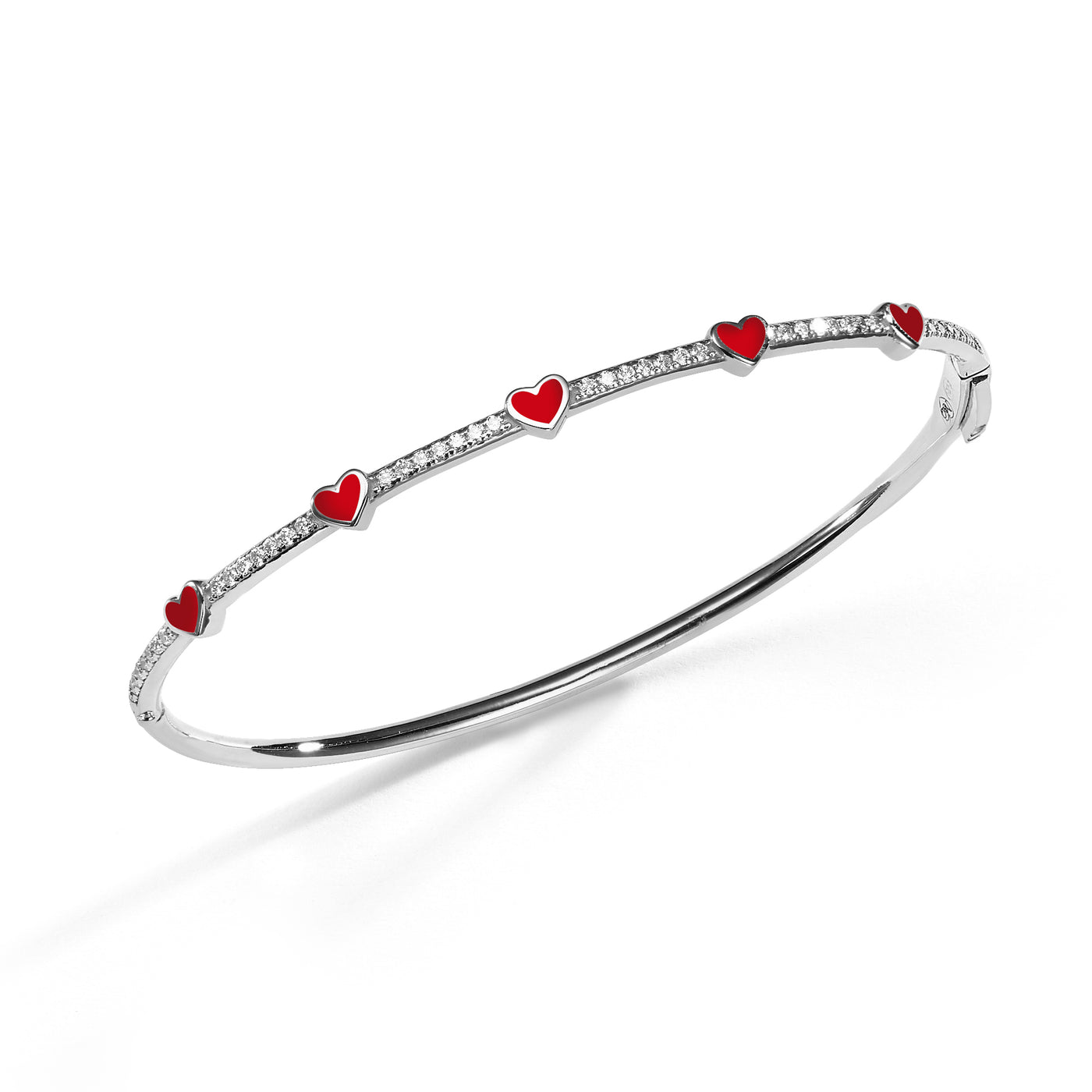 5 Hearts medium bangle bracelet