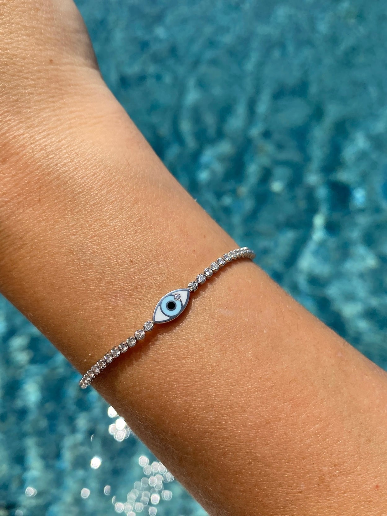 Santorini Eye tennis bracelet
