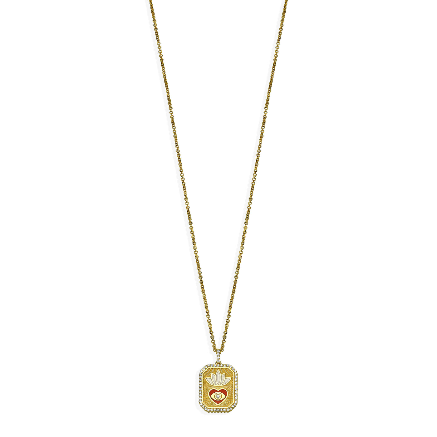 White lotus necklace
