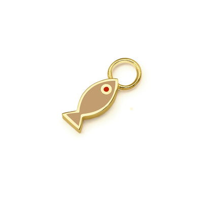 Enamel fish charm