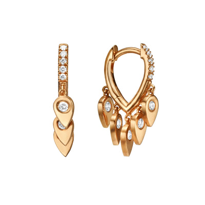 Gold Pavéa earrings