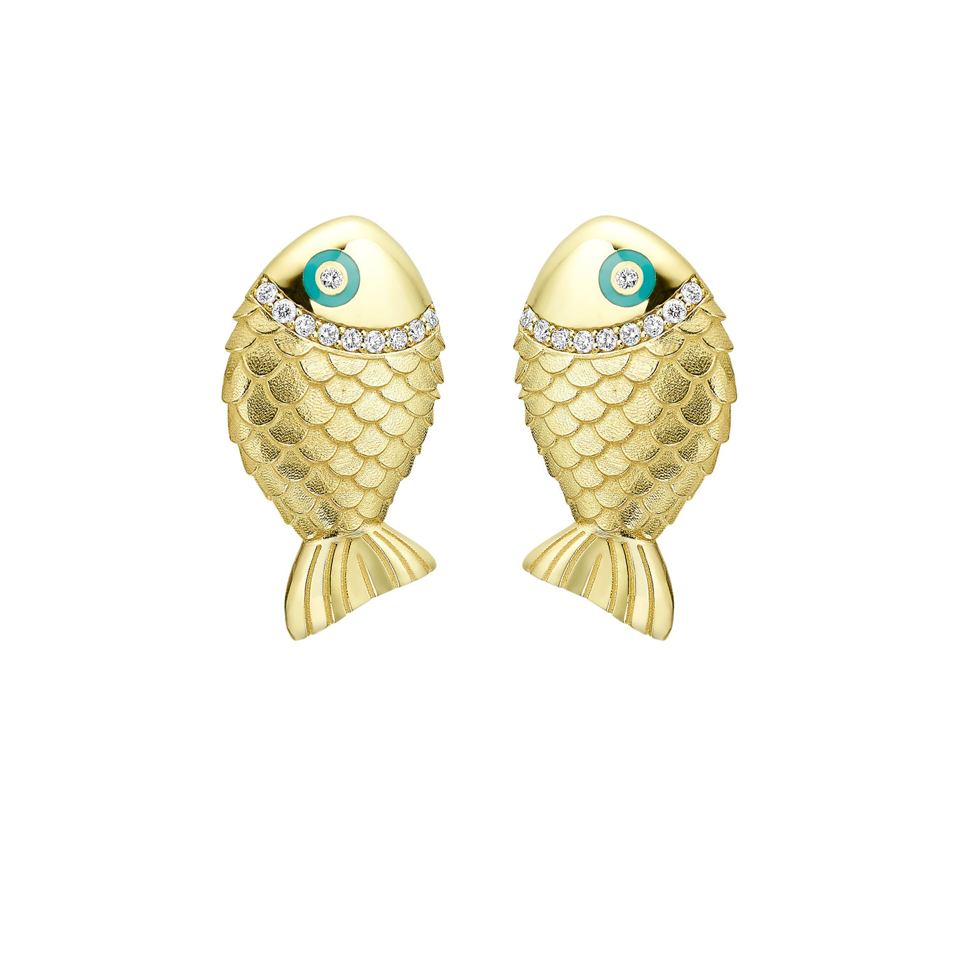 Gold fish earrings