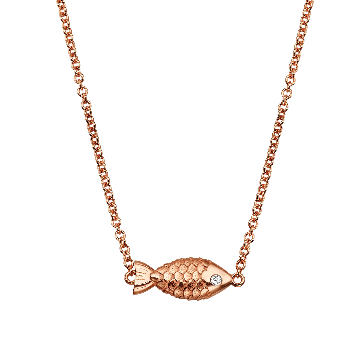 Gold fish necklace