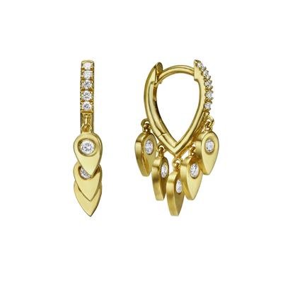 Gold Pavéa earrings