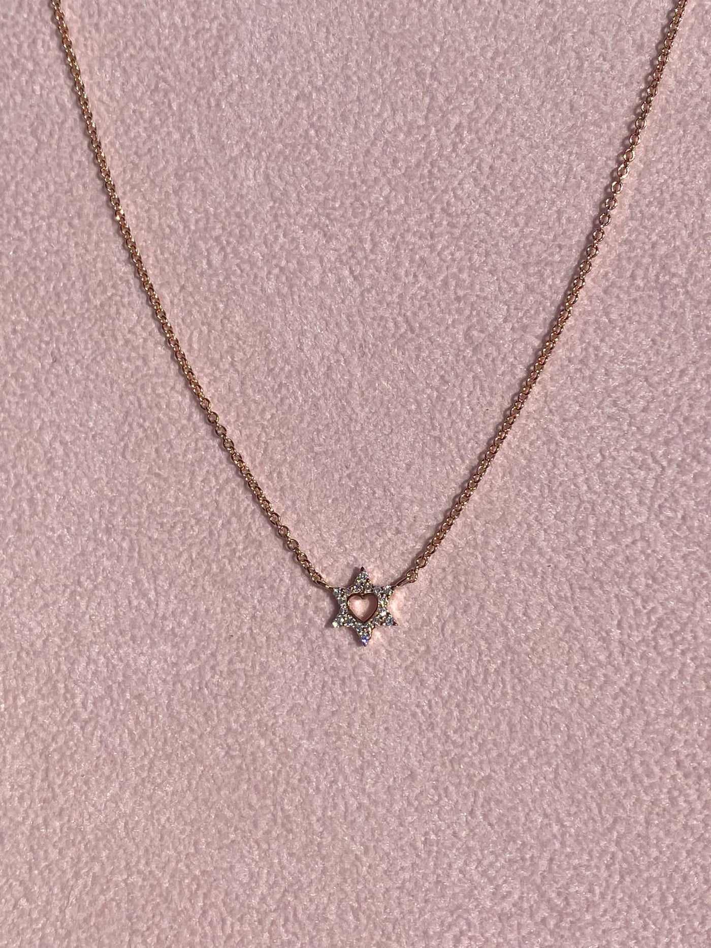 Heart Star of David necklace