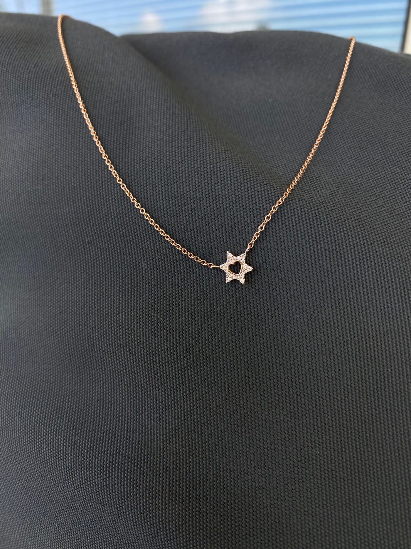 Heart Star of David necklace