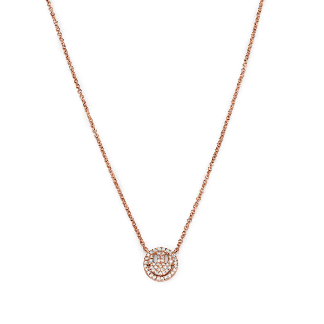 Diamonds Happy Face necklace - Flash Sale