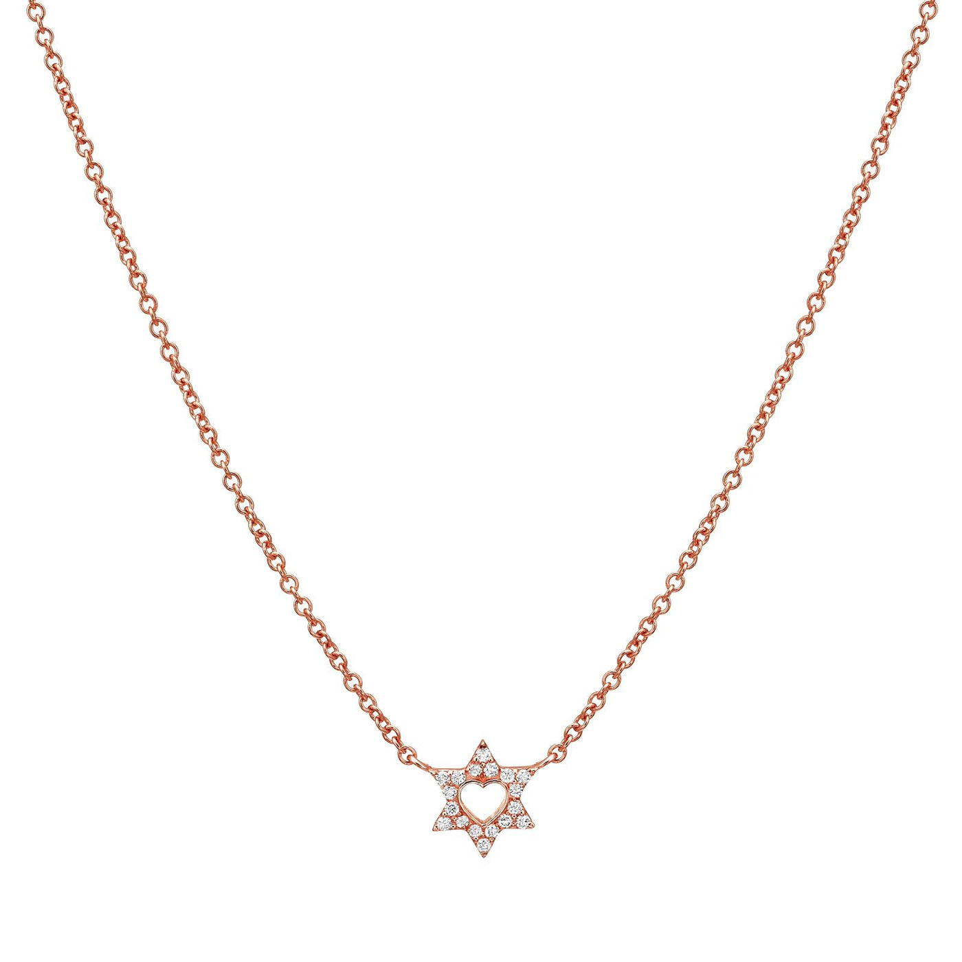 Heart Star of David necklace