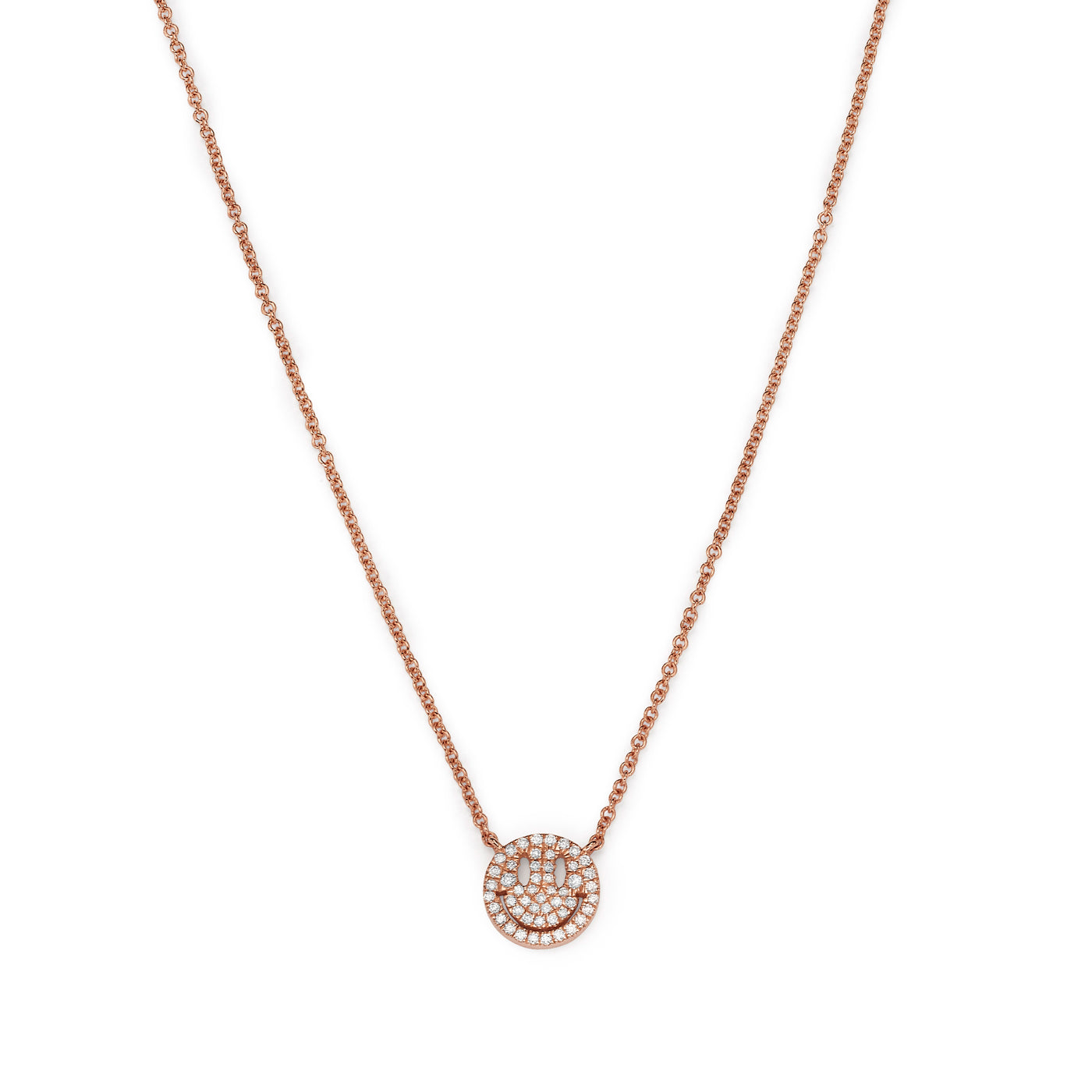 Diamonds Happy Face necklace