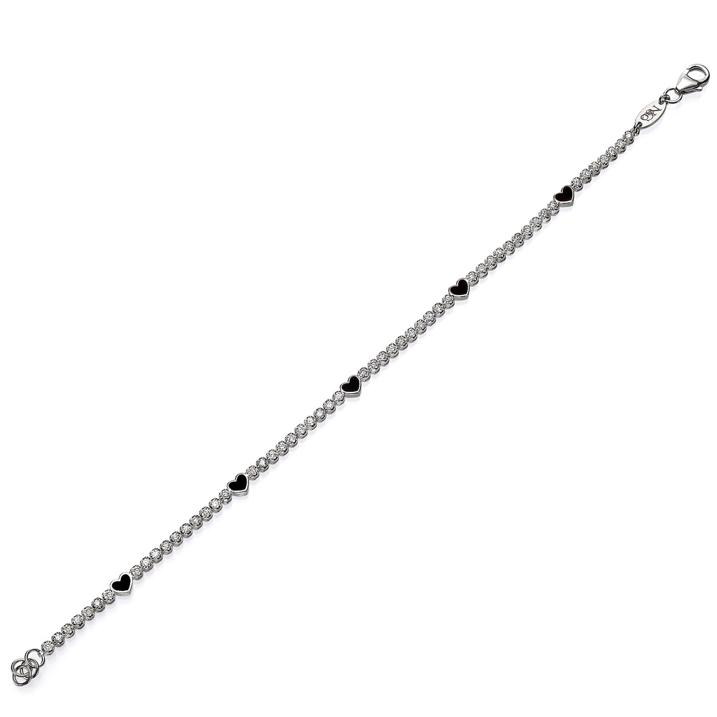5 hearts mini tennis bracelet