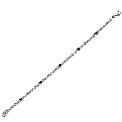 5 hearts mini tennis bracelet