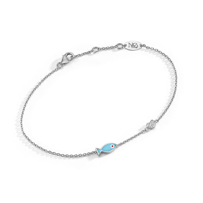 Fish Diamonds Heart Bracelet