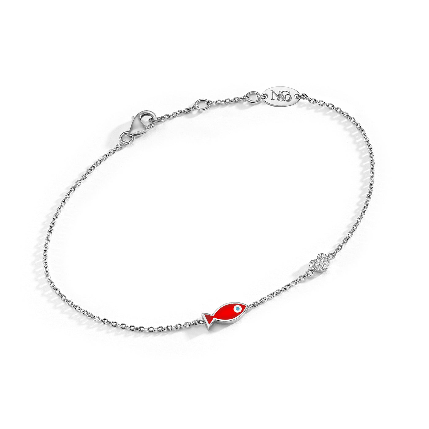 Fish Diamonds Heart Bracelet