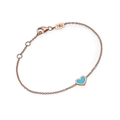 Double side diamonds heart Bracelet (M)