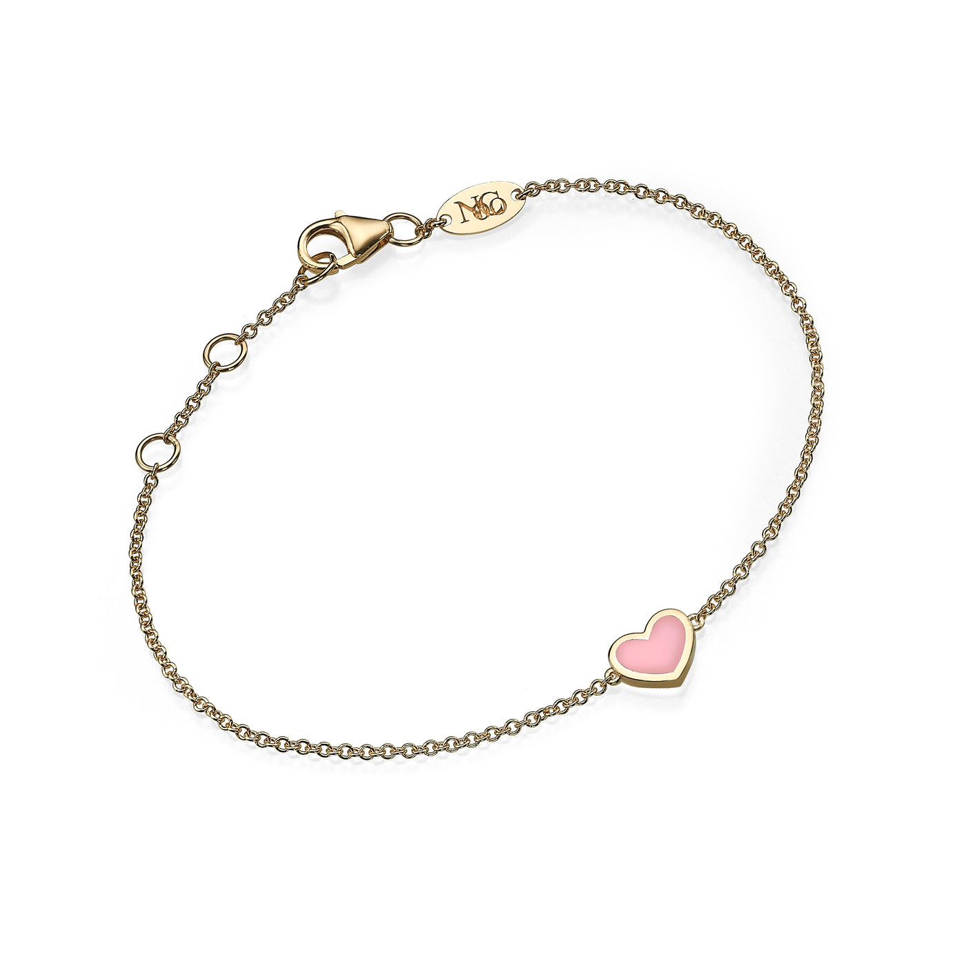 Double side diamonds heart Bracelet (M)