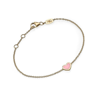 Double side diamonds heart Bracelet (M)
