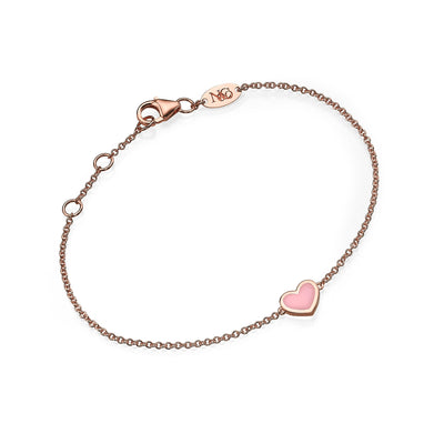 Double side diamonds heart Bracelet (M)