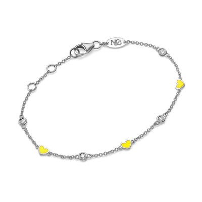 Hearts diamonds bracelet
