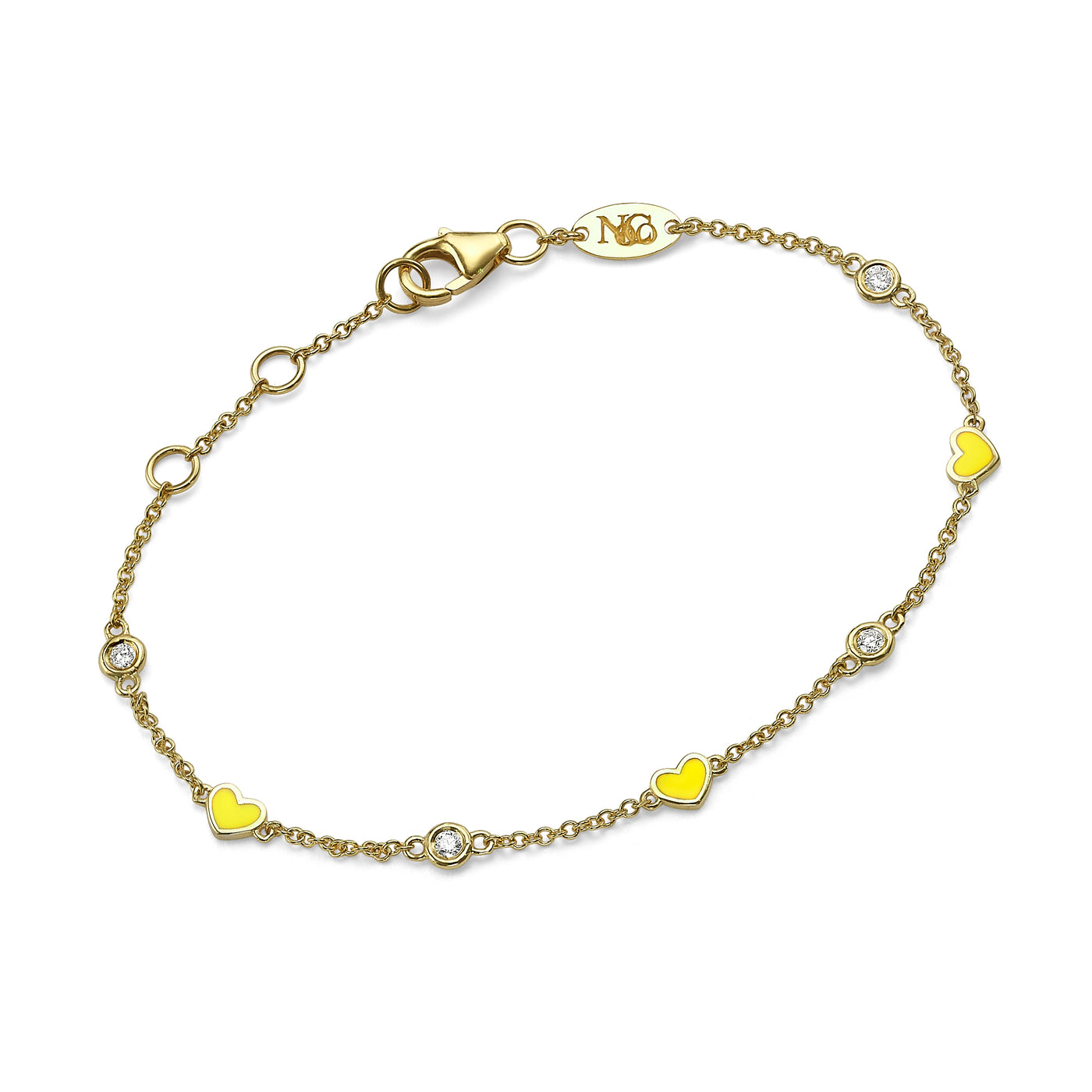 Hearts diamonds bracelet