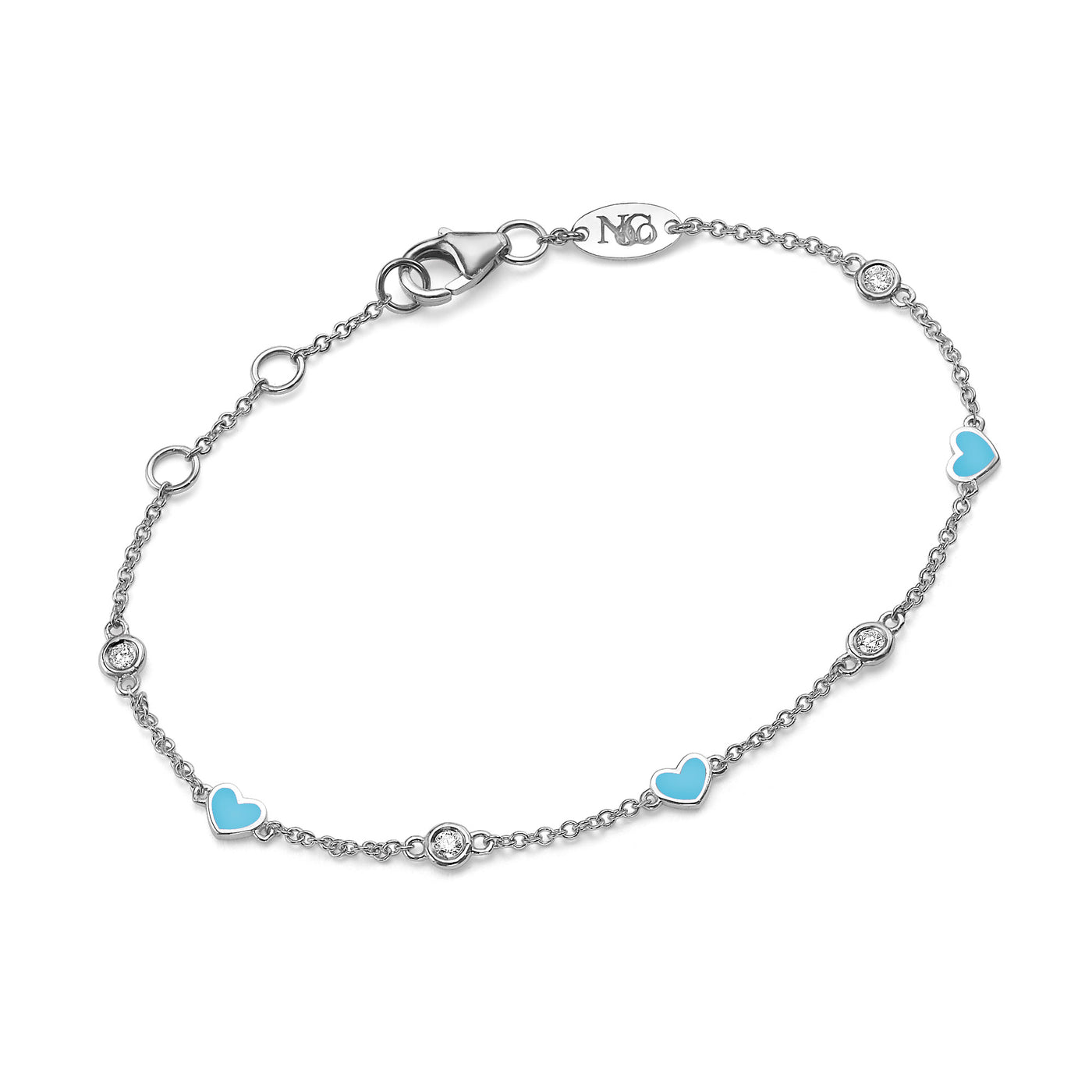 Hearts diamonds bracelet