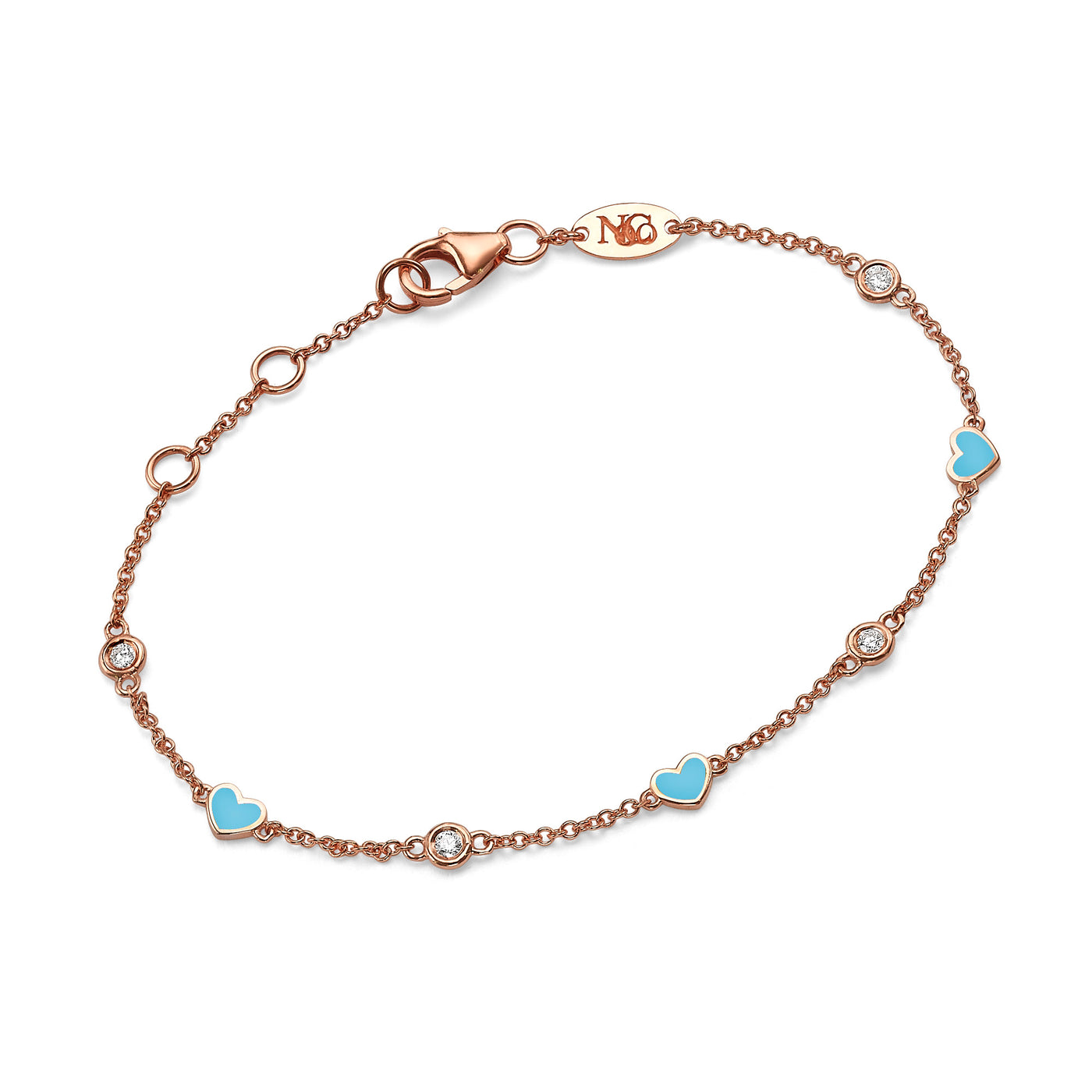 Hearts diamonds bracelet