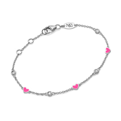 Hearts diamonds bracelet