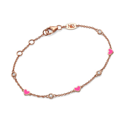 Hearts diamonds bracelet