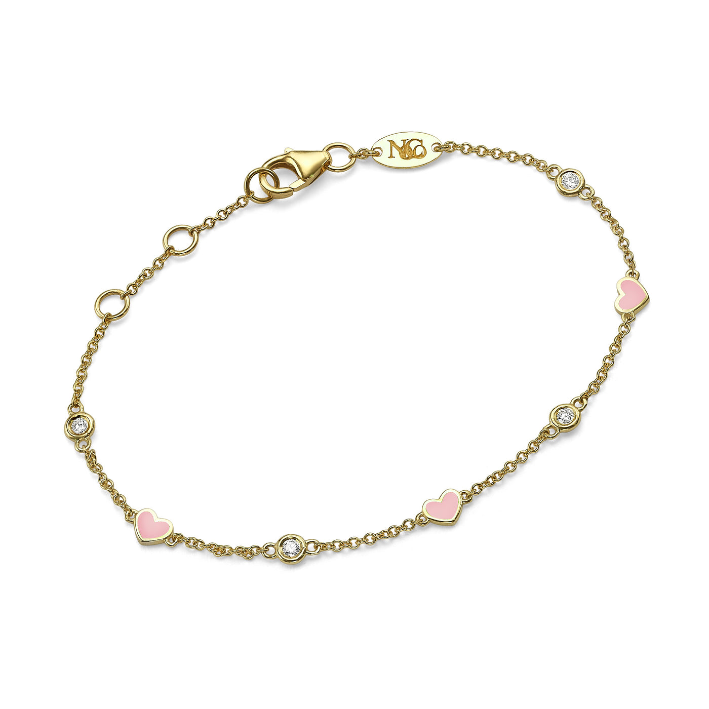 Hearts diamonds bracelet