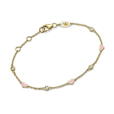 Hearts diamonds bracelet