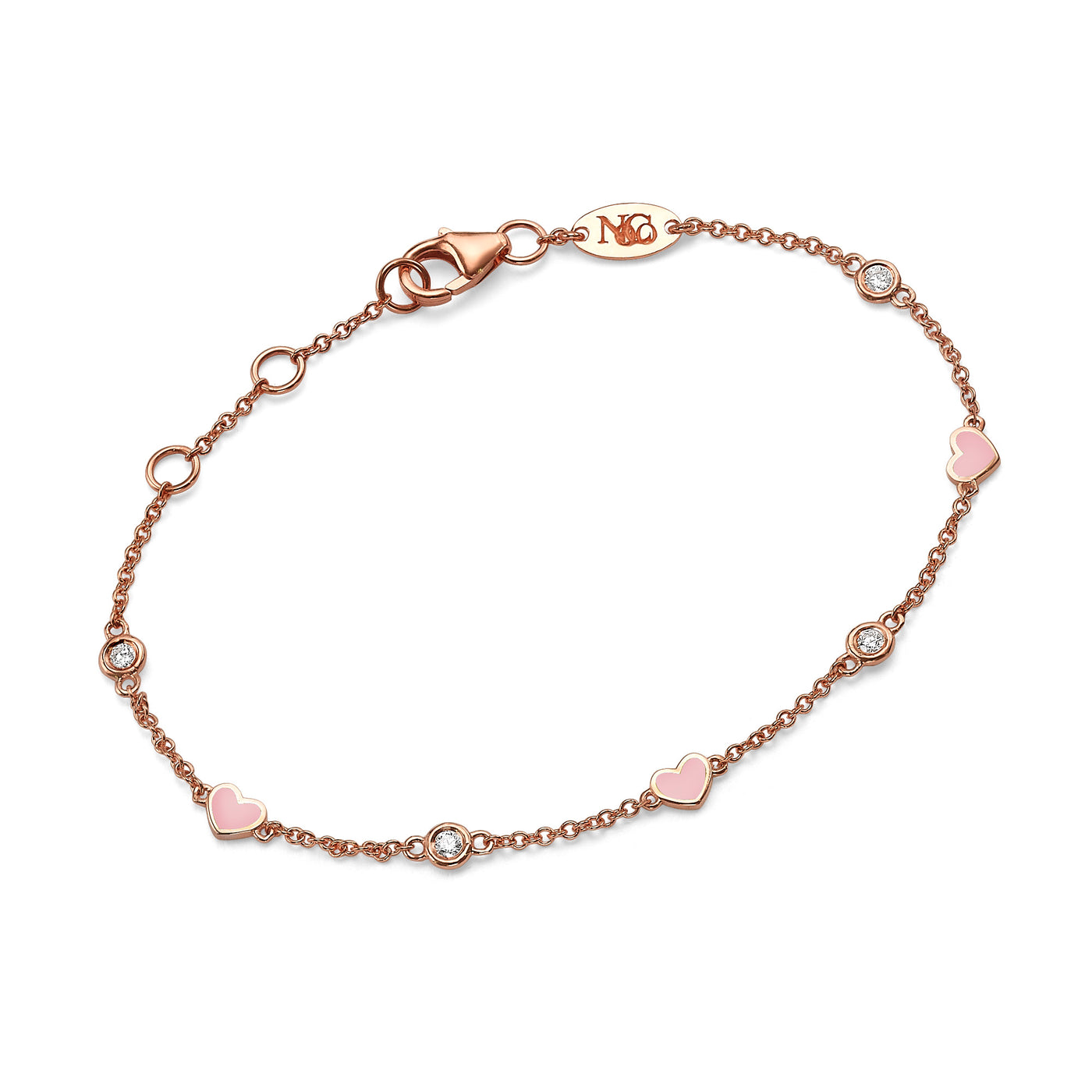 Hearts diamonds bracelet