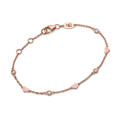 Hearts diamonds bracelet