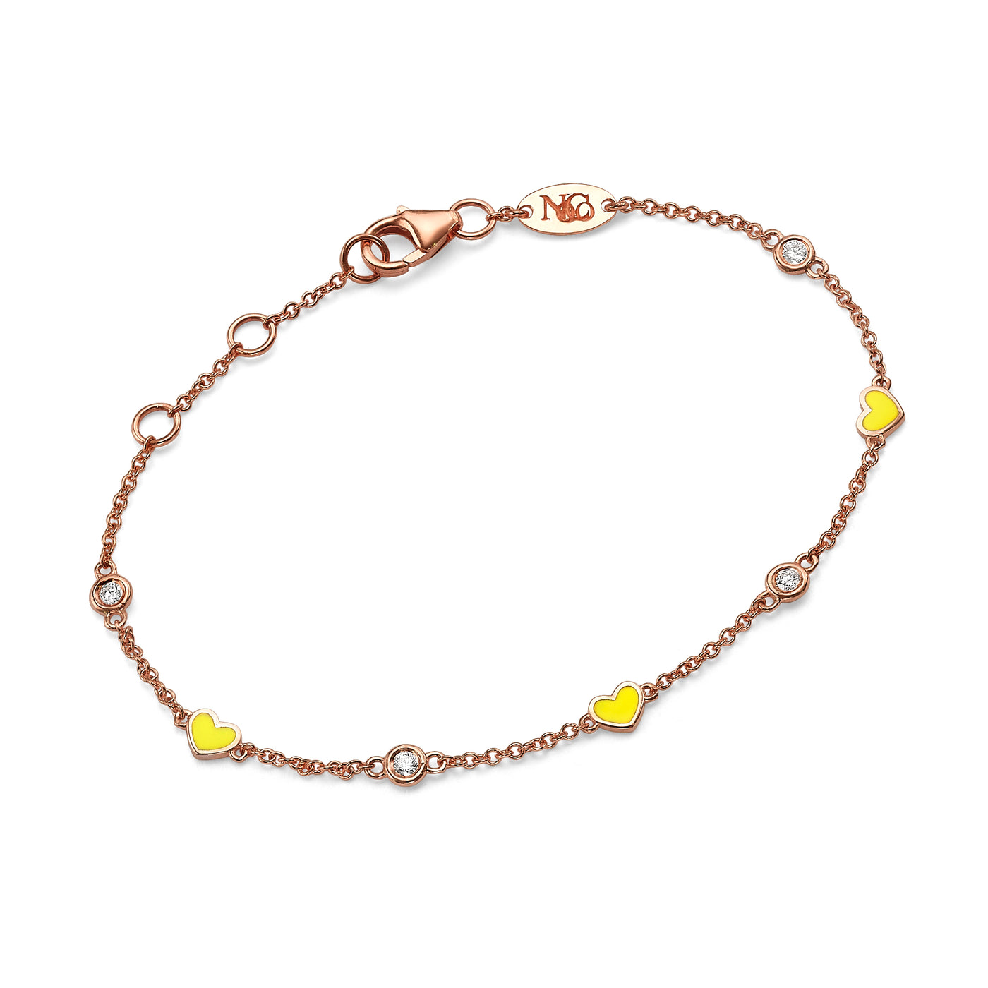 Hearts diamonds bracelet