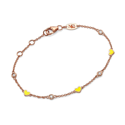 Hearts diamonds bracelet