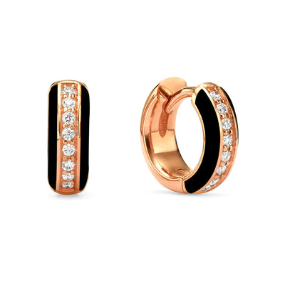 enamel diamonds earring