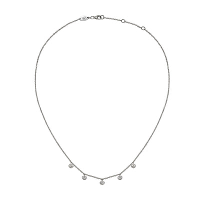 5 floating oval cut diamonds
