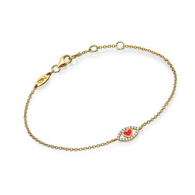 Eye heart bracelet