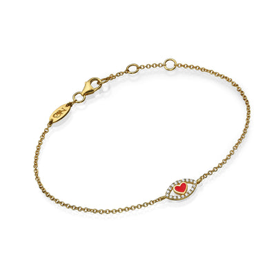Eye heart bracelet