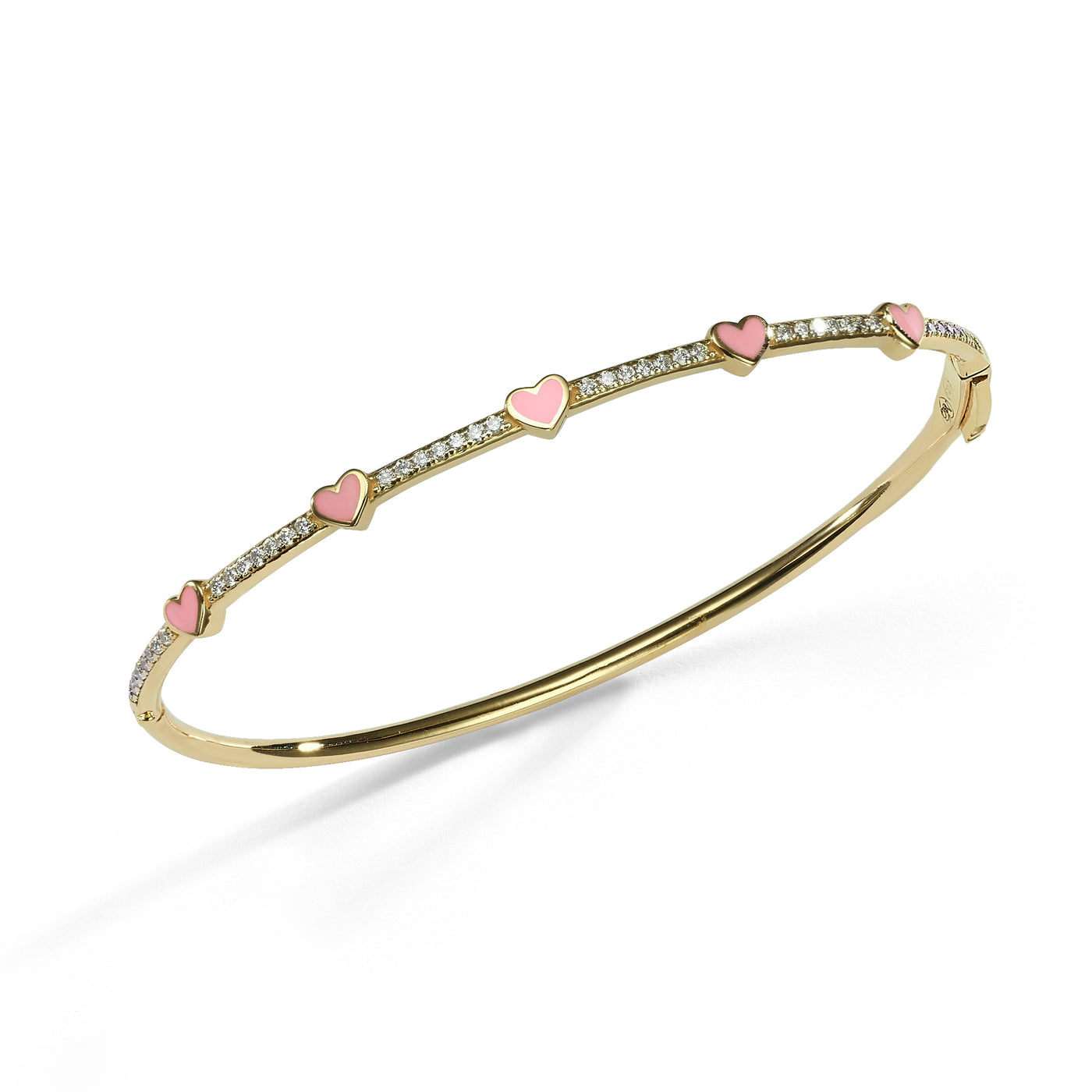 5 Hearts medium bangle bracelet