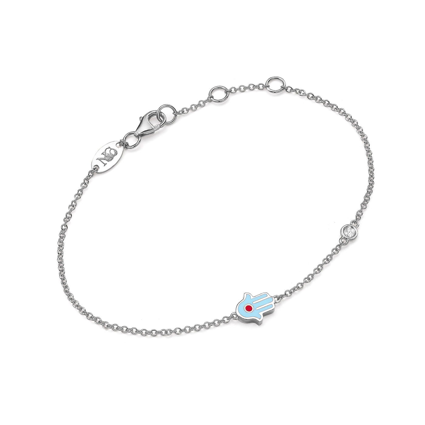 Diamonds enamel HAMSA Bracelet