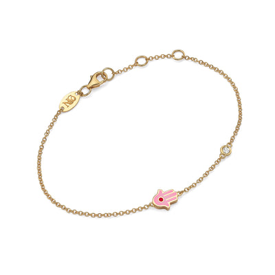 Double side enamel HAMSA Bracelet