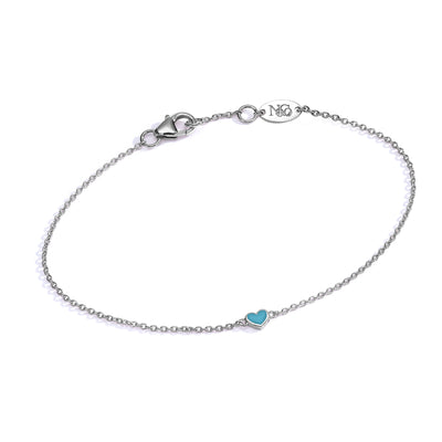 Double side diamonds heart Bracelet