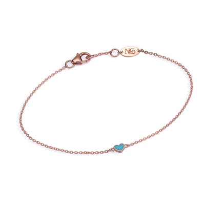 Double side diamonds heart Bracelet