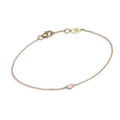 Double side diamonds heart Bracelet