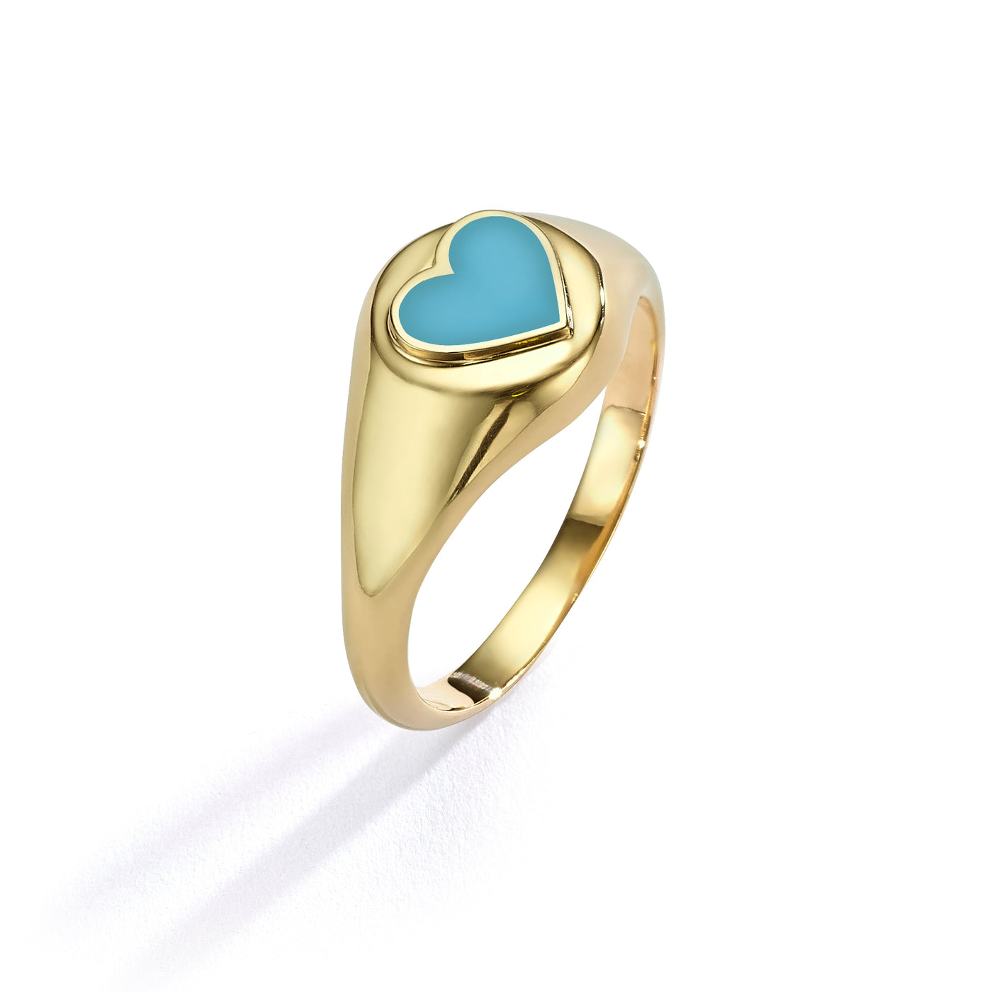 Heart Pinky ring- turquoise