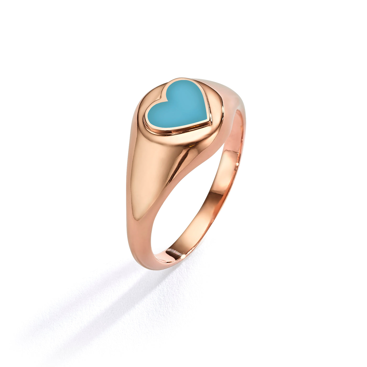 Heart Pinky ring- turquoise