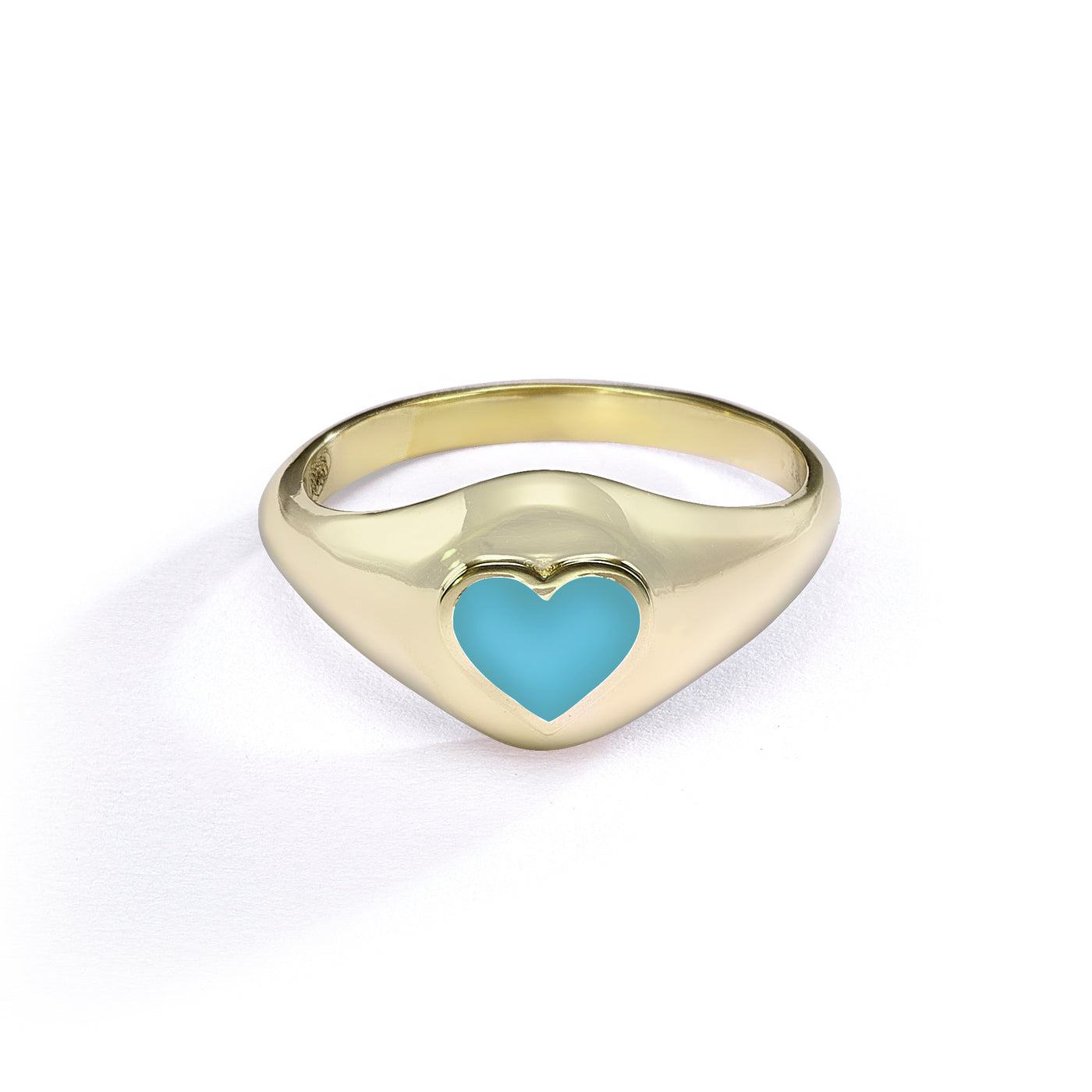 Heart Pinky ring- turquoise