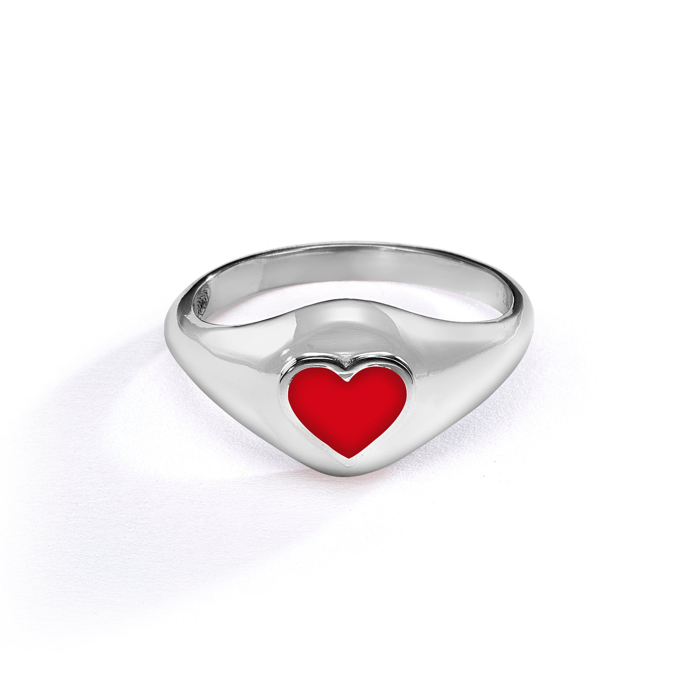 Heart Pinky ring- red