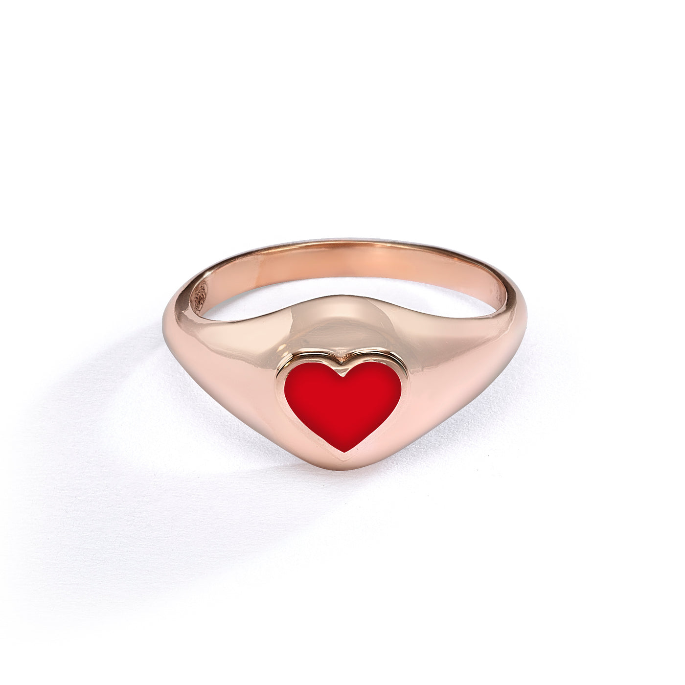 Heart Pinky ring- red